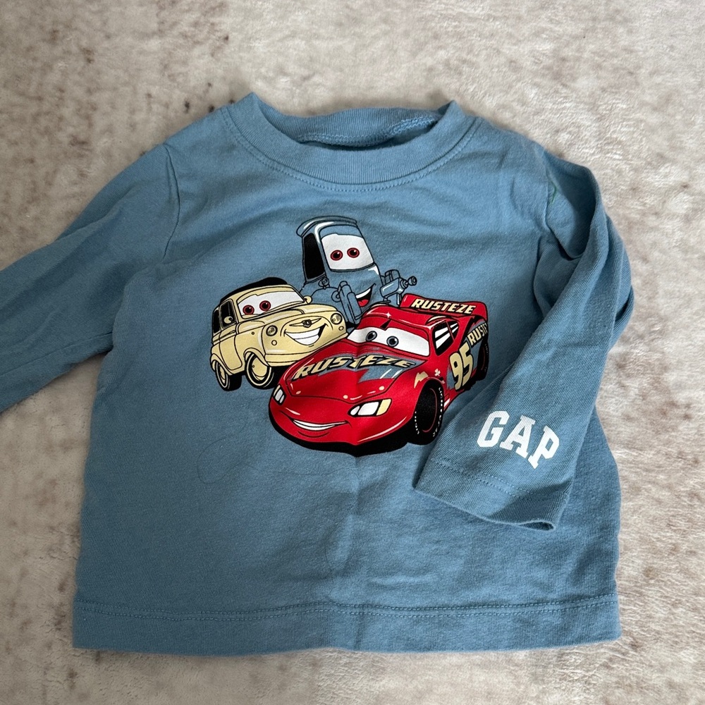 GAP Kids Blue Cars Graphic Tee